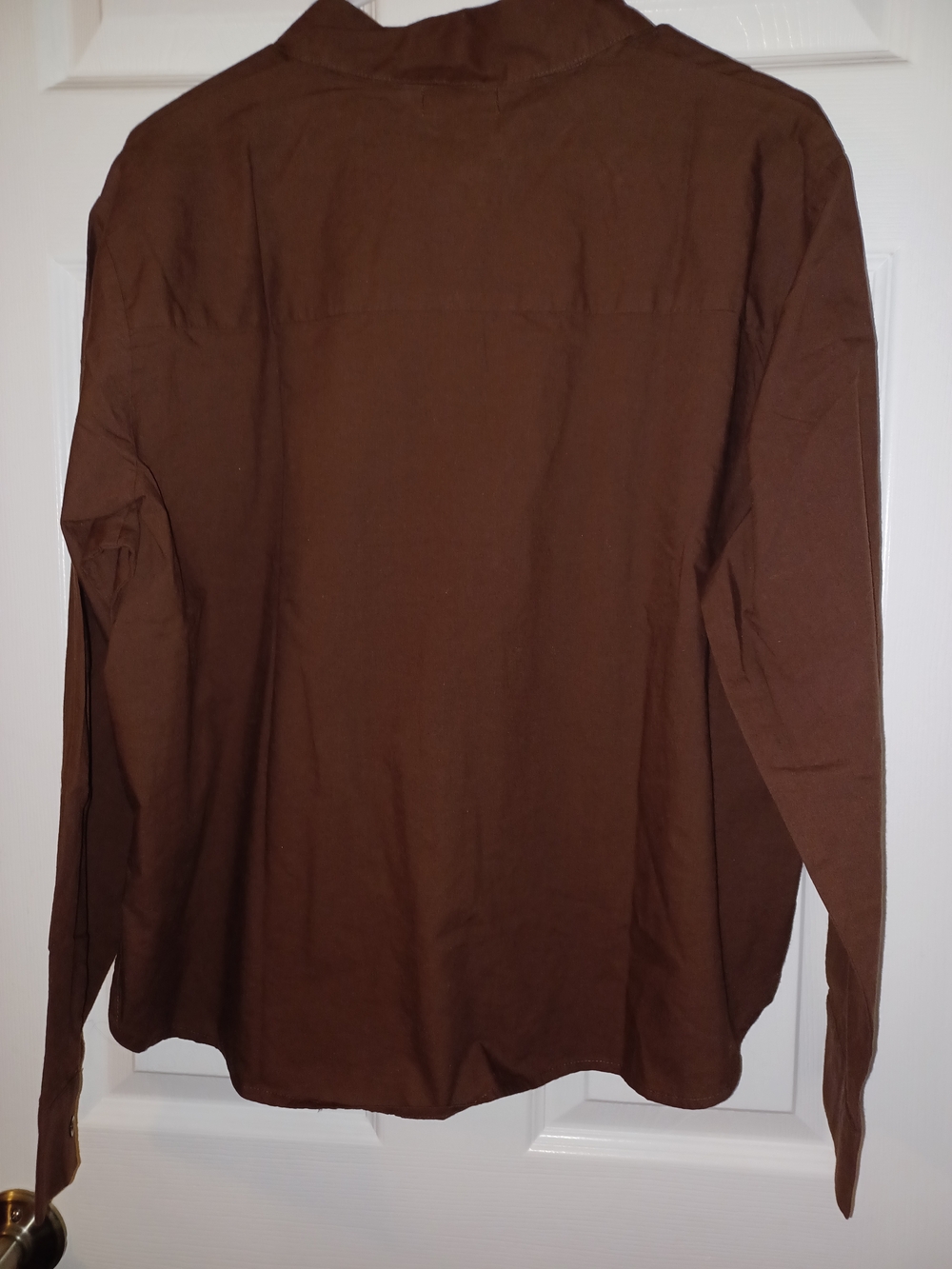PrettyLittleThing Brown Collared Button Shirt - Picture 3 of 3